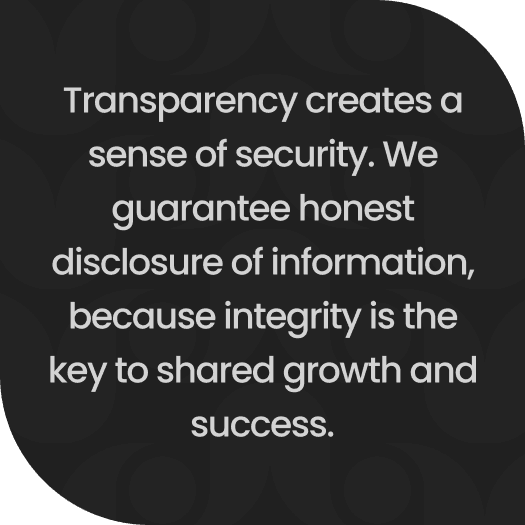 Transparency & Integrity back